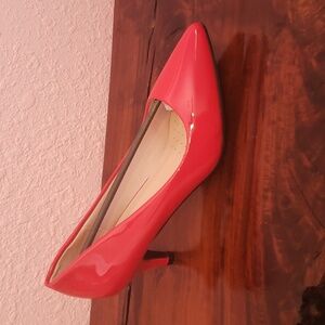 Red Pumps Low Heels women's shoes